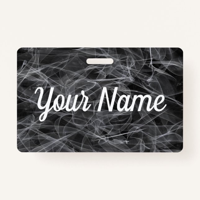 Elegant Smoke Swirl Texture Badge (Front)