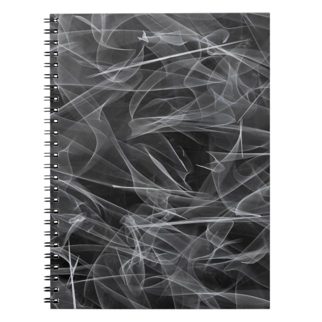 Elegant Smoke Swirl Texture Notebook (Front)