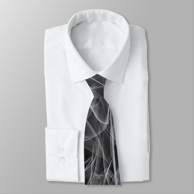 Elegant Smoke Swirl Texture Tie (Tied)