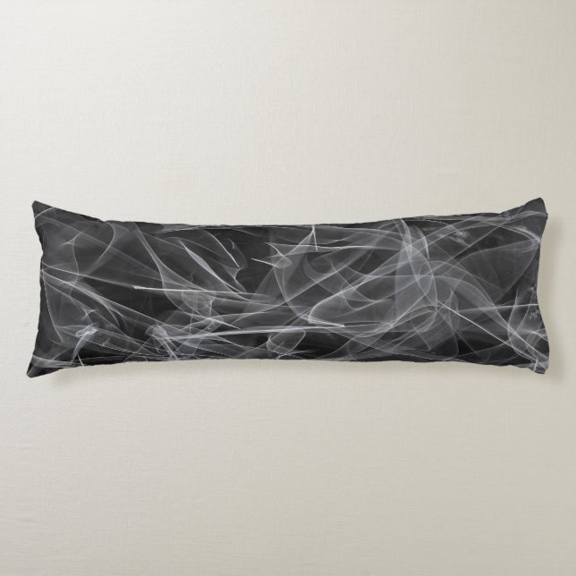 Elegant Smoke Swirls – Mystical Aesthetics Body Pillow (Front)
