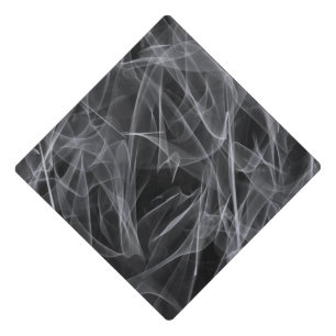 Elegant Smoke Swirls – Mystical Aesthetics Graduation Cap Topper