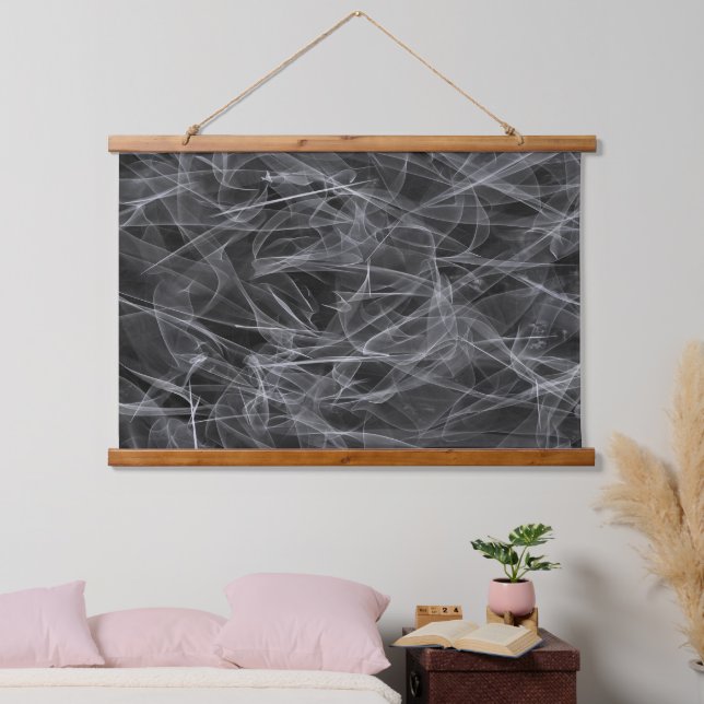 Elegant Smoke Swirls – Mystical Aesthetics Hanging Tapestry (Bedroom)