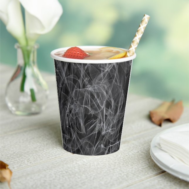 Elegant Smoke Swirls – Mystical Aesthetics Paper Cups (Insitu)