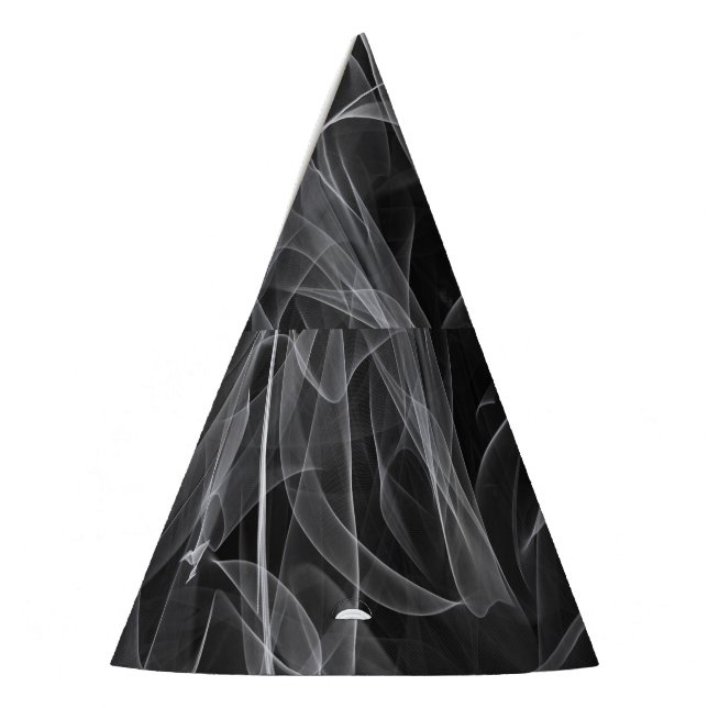 Elegant Smoke Swirls – Mystical Aesthetics Party Hat (Left)