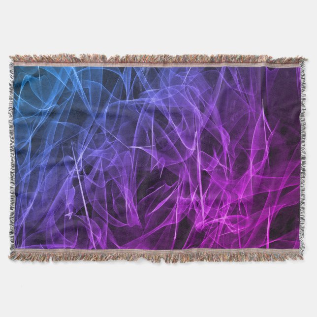 Elegant Smoke Swirls – Mystical Aesthetics Throw Blanket (Front)