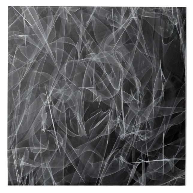 Elegant Smoke Swirls – Mystical Aesthetics Tile (Front)