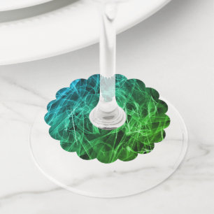 Elegant Smoke Swirls – Mystical Aesthetics Wine Glass Tag