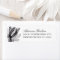 Elegant Smoky Floral Black White Return Address 