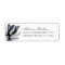 Elegant Smoky Floral Navy Return Address  