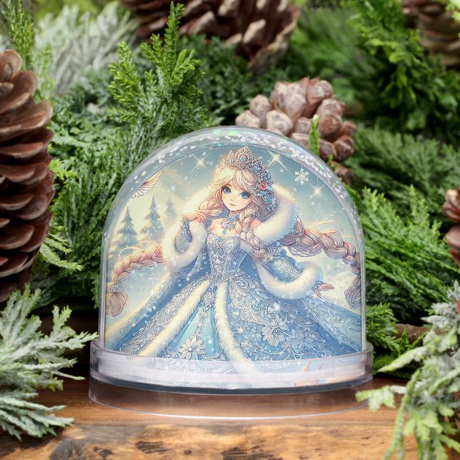 Elegant Snow Queen in Winter Wonderland Snowglobe (Winter)