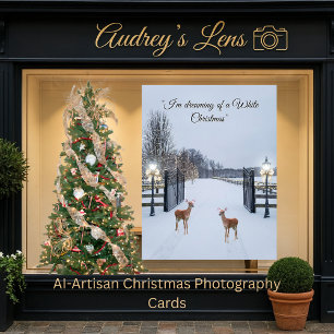 Elegant Snow Serene Scene  Design Card