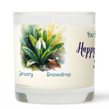 Elegant Snowdrop Birth Month Flower Personalize