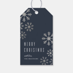 Elegant Snowflake Christmas Holiday Gift Tags