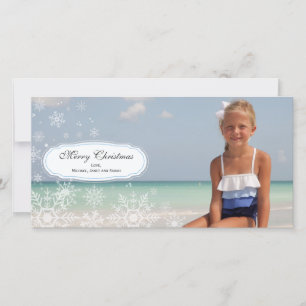 Elegant Snowflake Christmas Photo Card