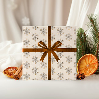 Elegant Snowflake Christmas Wrapping Paper 