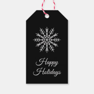 Elegant Snowflake Corporate Holiday Gift Tag