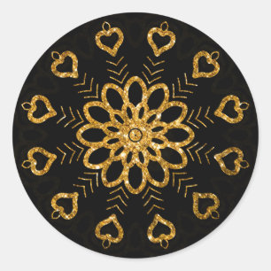 Elegant Snowflake Floral Mandala Stickers