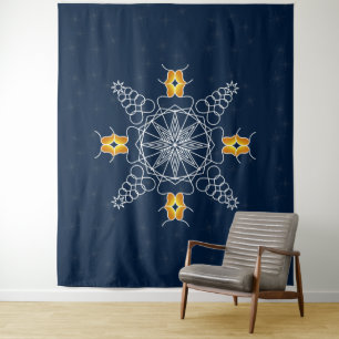 Elegant snowflake kiss winter muackS!!!  Tapestry