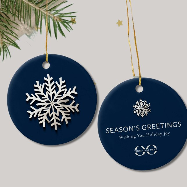 Elegant Snowflake Logo Ornament (Creator Uploaded)
