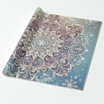 Elegant Snowflake Mandala in Frosty Hues