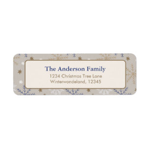 Elegant Snowflake Pattern Beige