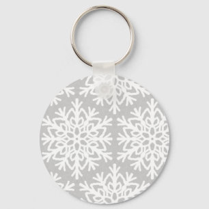 Elegant Snowflake Pattern Keychain