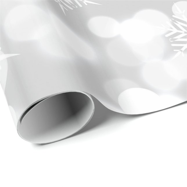 Elegant Snowflake Pattern Wrapping Paper (Roll Corner)