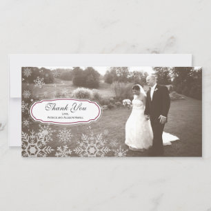 Elegant Snowflake Wedding Thank You