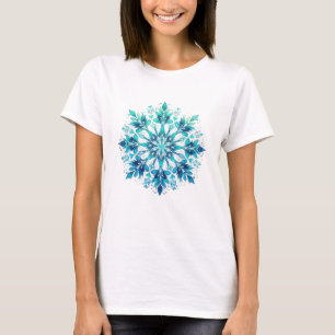 Elegant Snowflake Winter   Cozy Poinsettia Day T-Shirt