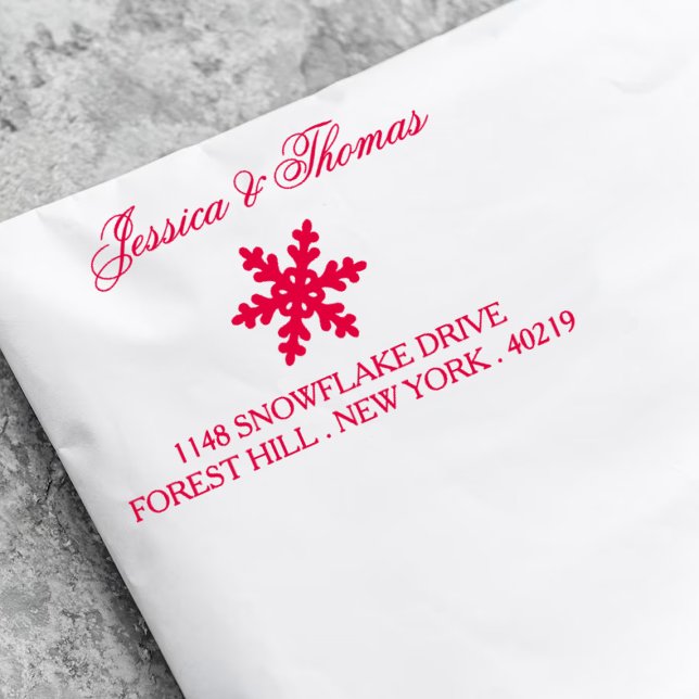 Elegant Snowflake Winter Wedding Self-inking Stamp (Creator Uploaded)