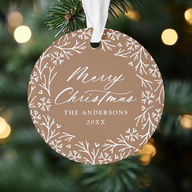 Élégant Snowflake Wreath Gingerbread Photo (Créateur téléchargé)