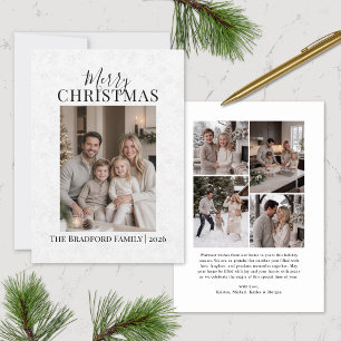 Elegant Snowflakes Family Christmas Photo Card