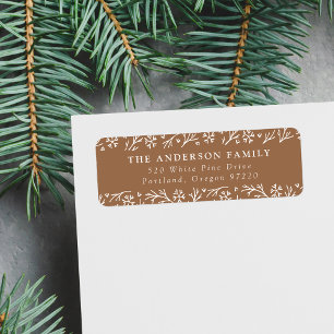 Elegant Snowflakes Gingerbread Return Address