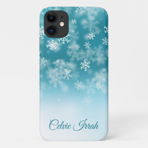Elegant Snowflakes Personalized iPhone X Case