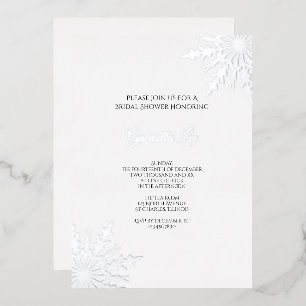Elegant Snowflakes Winter Bridal Shower
