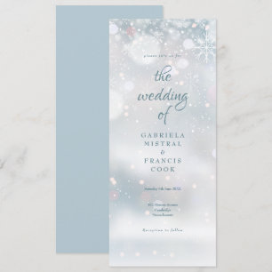 Elegant Snowflakes Winter Wedding Invitation