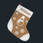 Elegant Snowman Christmas Stocking<br><div class="desc">Do you have a unique home decor style? Look no further! What is better than giving the perfect gift this holiday season? These custom Christmas stockings are sure to brighten your mantle this holiday season.</div>
