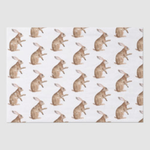 Elegant Snowy Winter Animals Hare Rabbit Tissue Paper