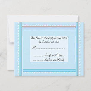 Elegant Soft Blue Wedding Reply RSVP Card