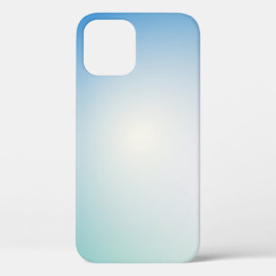  Elegant Soft Blue & White Ombre  iPhone 12 Case