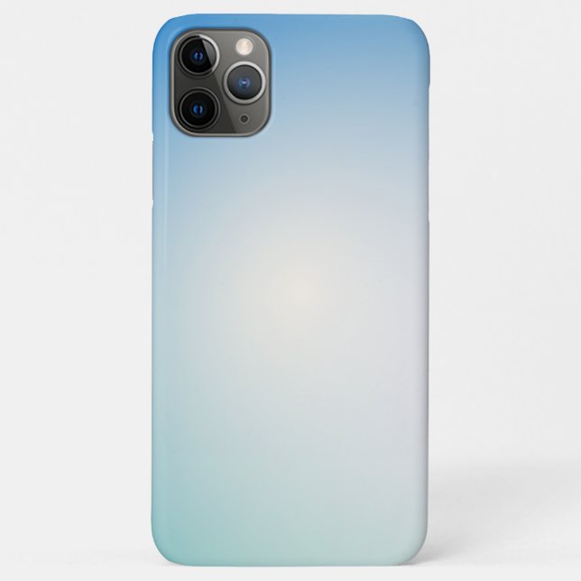  Elegant Soft Blue & White Ombre  Case-Mate iPhone Case (Back)