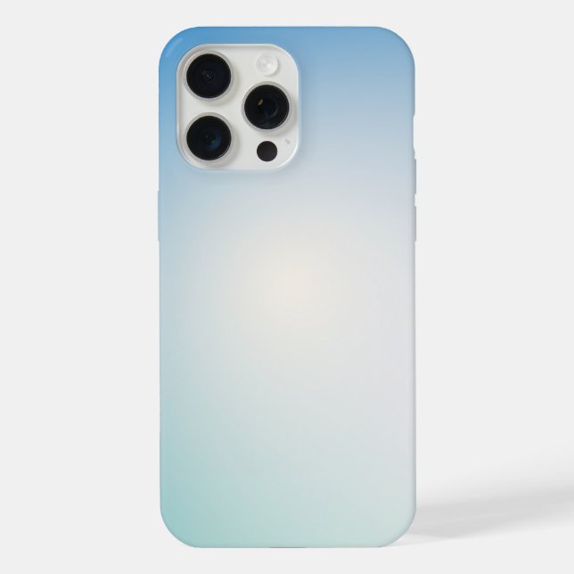  Elegant Soft Blue & White Ombre  iPhone Case (Back)