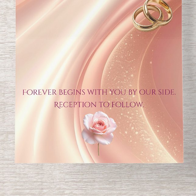 Elegant Soft Blush Wedding Invitation (Intérieur bas)