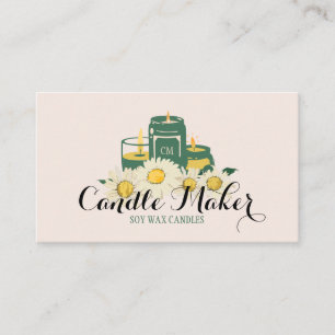 Elegant Soft Candle Soy Wax Homemade daisy Business Card