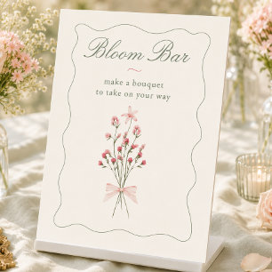 Elegant soft Fresh off the market Tabletop sign
