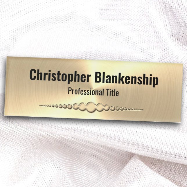 Elegant Soft Gold Detail Art Personalized Name Tag (Creator Uploaded)