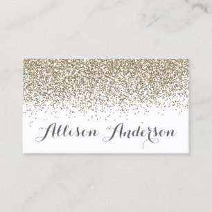 Elegant Soft Gold Glitter Business Cards