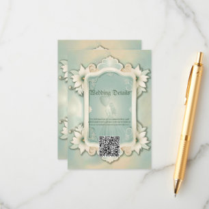 Elegant soft green floral design. enclosure card