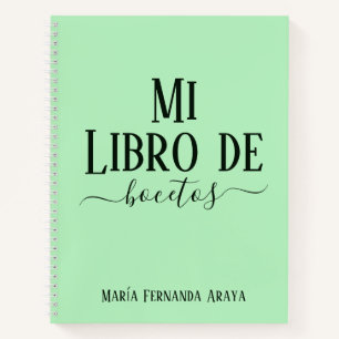 Elegant soft green sketching book for her