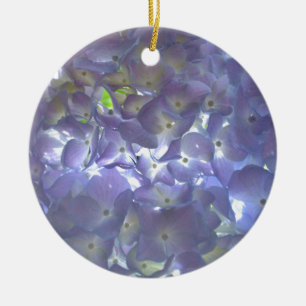 Elegant soft light purple floral purple hydrangeas ceramic ornament